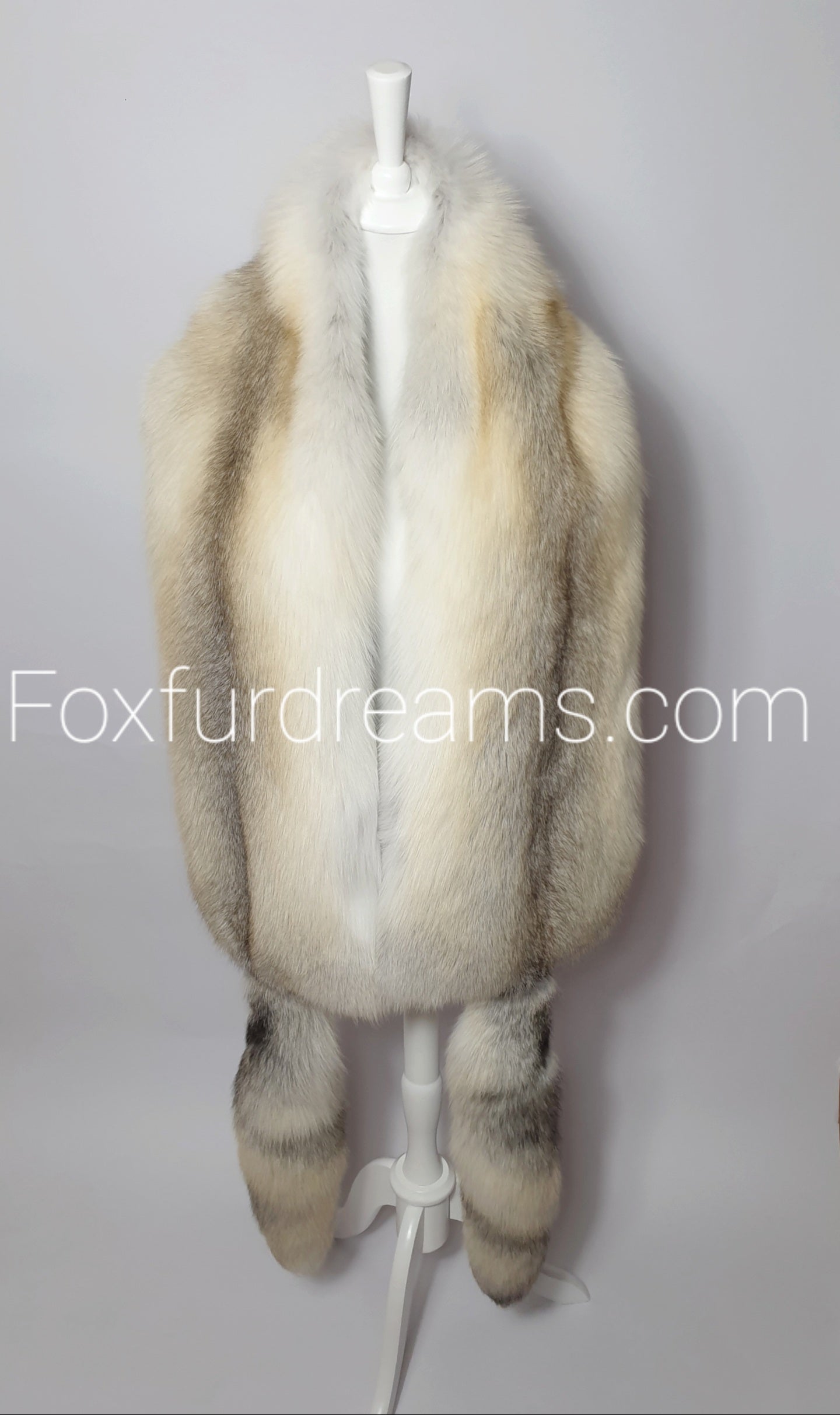 SAGA Fawn Light Fox Pelz Stola Fur Stole