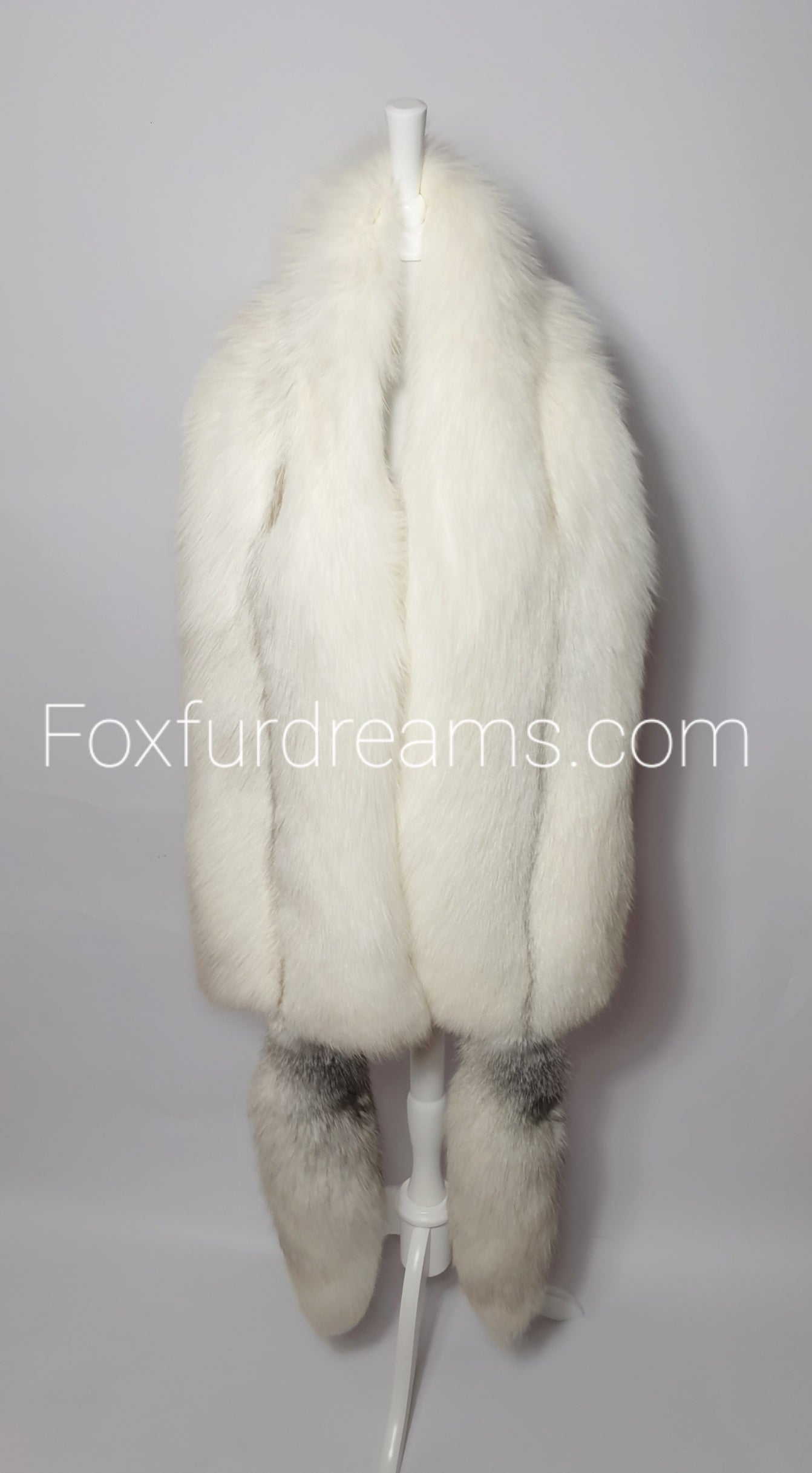 SAGA Arctic golden Island Fox Pelz Stola Fur Stole